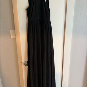 Lulu's Classic Black chiffon Maxi Dress